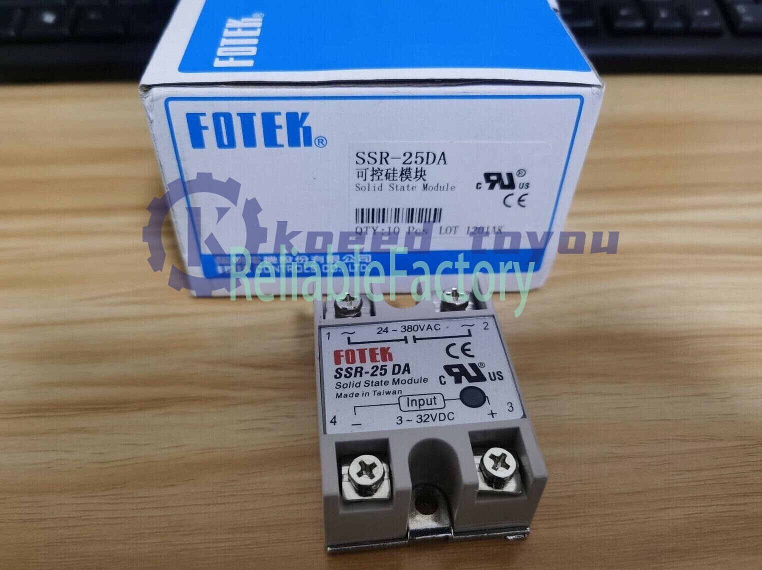 1Psc new Fotek SSR-25DA SSR25DA Solid State Relay 25A