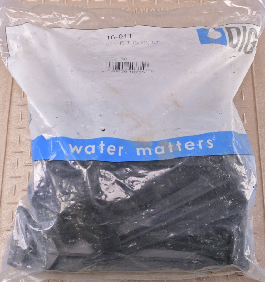 50 DIG 6" Hold Down Stake for 1/2" Polypropylene Tubing Drip Irrigation 16-011