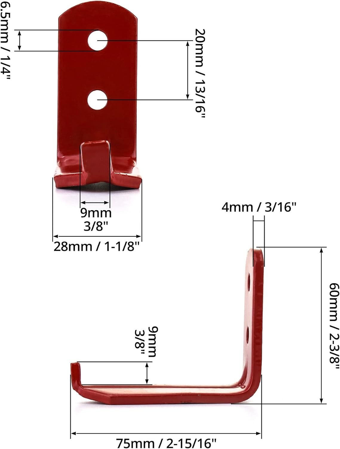 2 Pack Fire Extinguisher Wall Hook Hanger for 15-20 lb Extinguishers, Iron