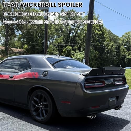 Rear Wickerbill Spoiler for Dodge Challenger SRT RT SXT 2008-2014 Hellcat Scat