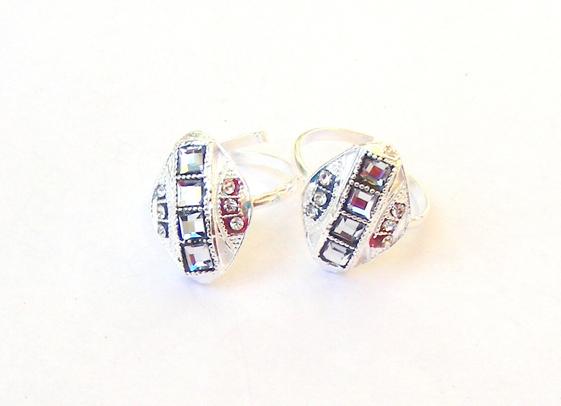 Handmade 925 Sterling Silver Toe Ring Pair Indian Bichiya Pair Adjustable TS 30