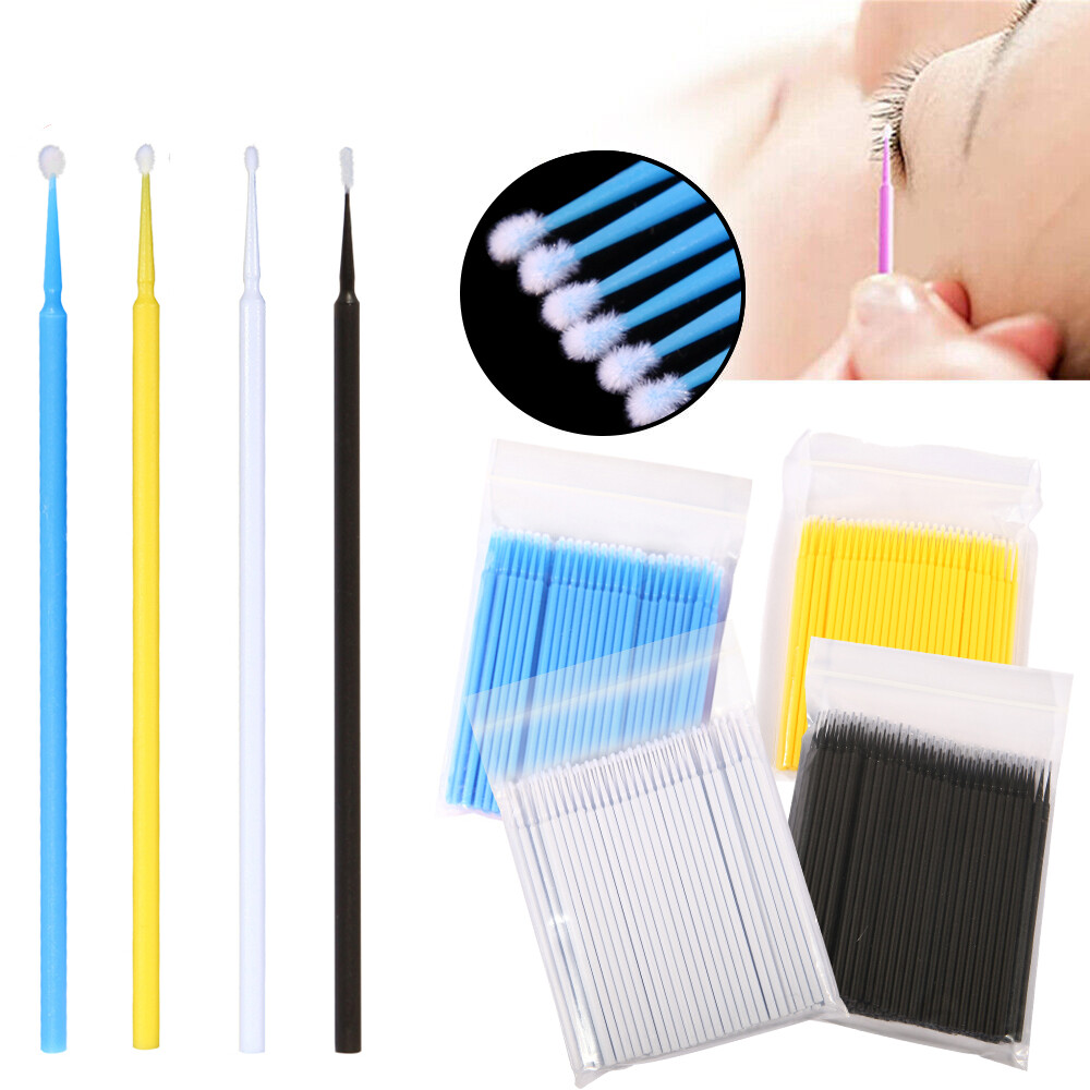 100 Pcs Dental Disposable Material Micro Brush Tooth Applicator Cylinder/Fine ns