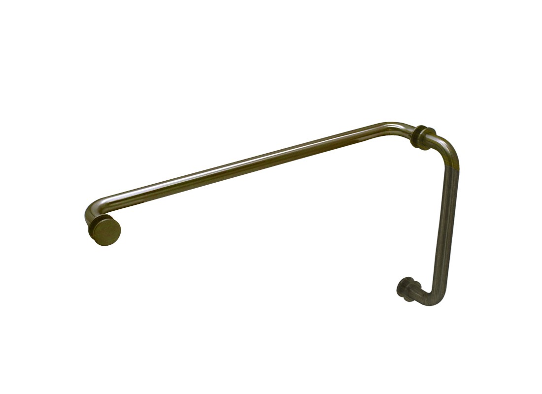 FHC TBR8X18BBRZ 8" Pull 18" Towel Bar Combo With Metal Washers - Brushed Bronze