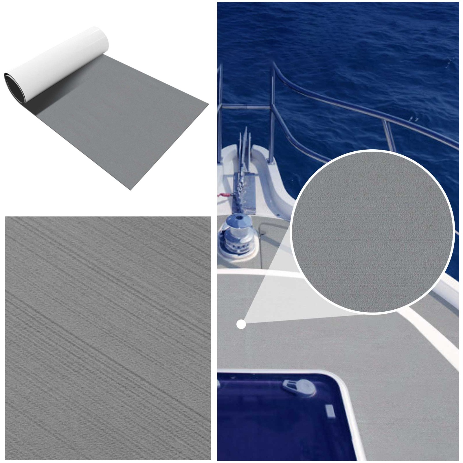 95" EVA Boat Decking Sheet Mat Self Adhesive Marine Yacht Flooring Firm Grip 5mm