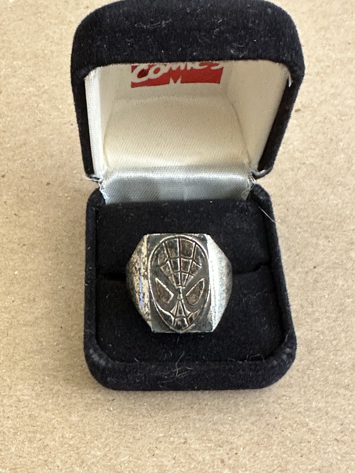 1993 RARE Spider-man Sterling Silver Ring Marvel Comics Planet Studios Size 11
