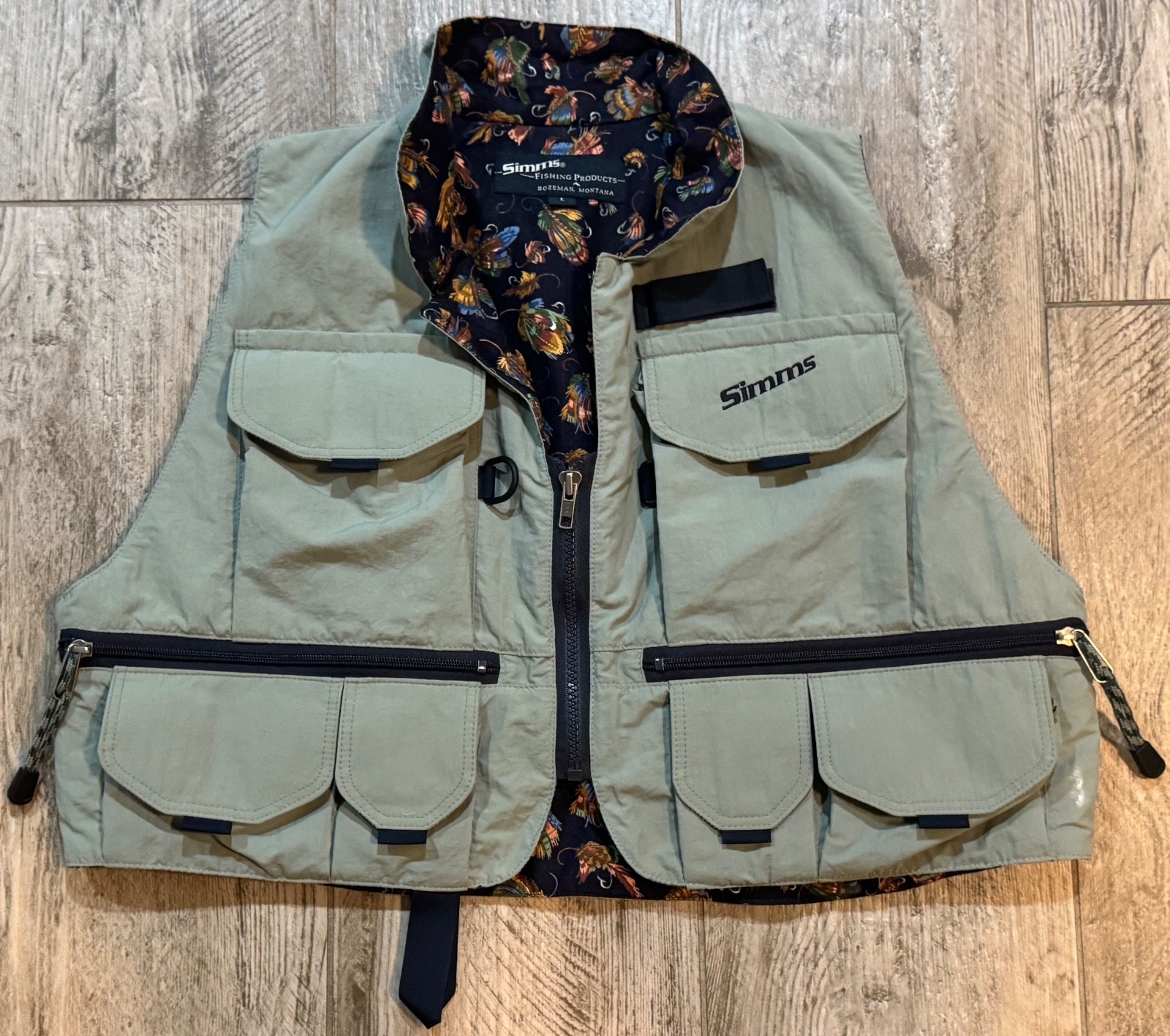 SIMMS CARGO FISHING VEST GILET MEN'S SIZE XL-USA MADE