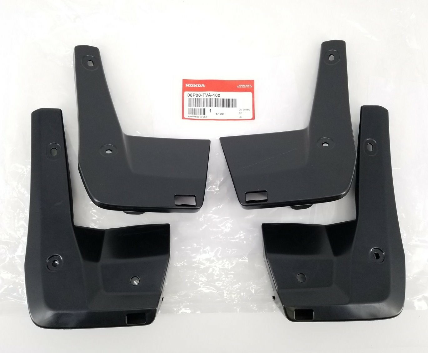New Genuine OEM Honda 08P00-TVA-100A Splash Guard Mud Flap 4pc 2018-2022 Accord