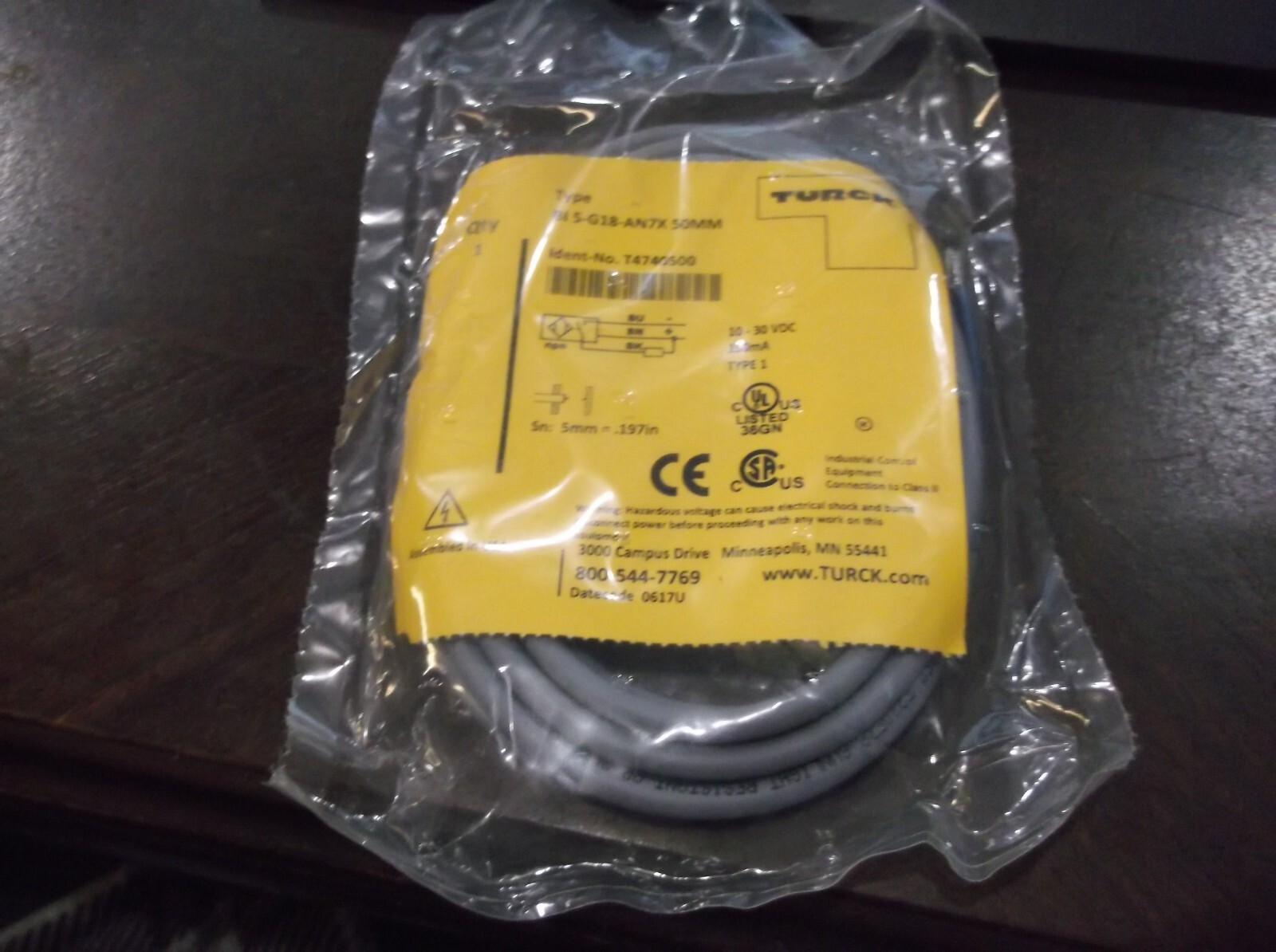 NEW IN PKG TURCK BI 5-G18-AN7X INDUCTIVE PROXIMITY SENSOR 50MM (186-1)