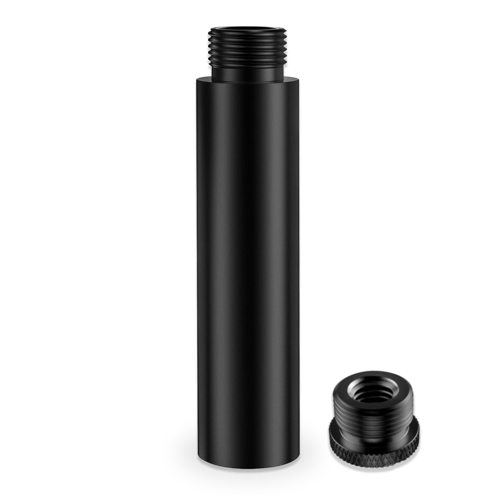 3-INCH Mic Stand Extension Tubes/Rods Parts, Universal 5/8-27" 3-INCHS, black