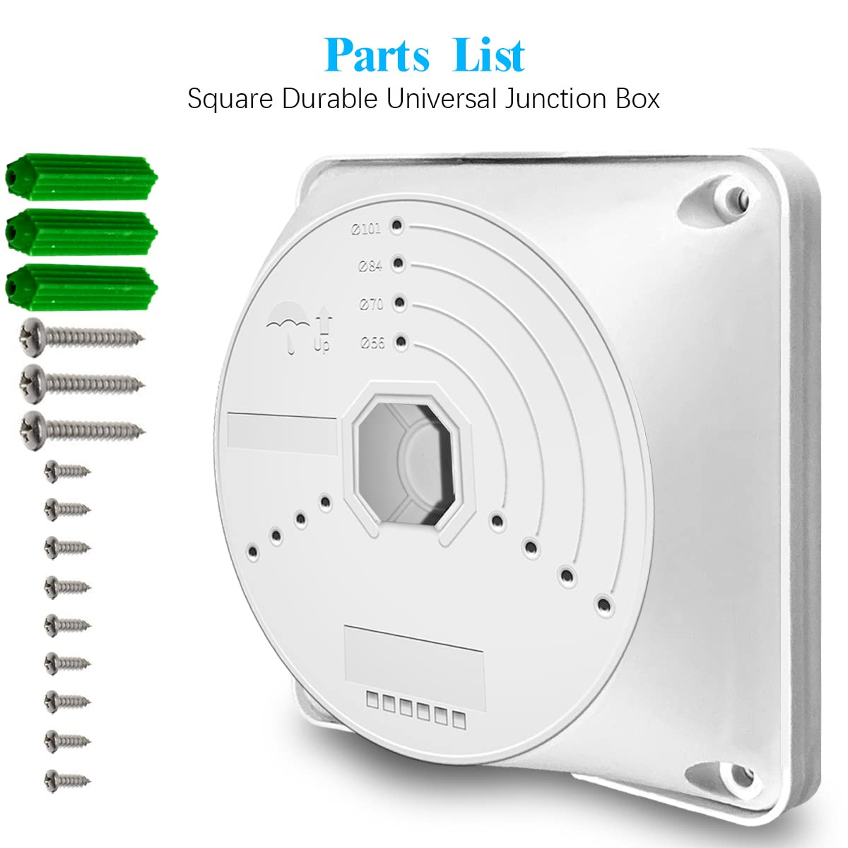 Universal CCTV Camera Junction Box Waterproof ABS Mount for Cable Management