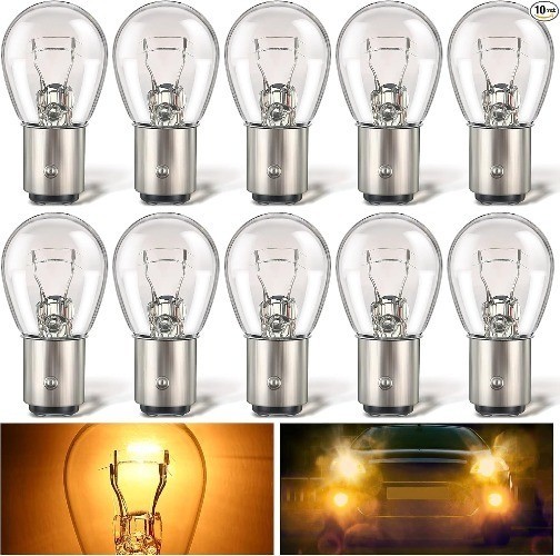 1157 Bulb, (10 Pack) 2057 2357 7528 BAY15D, Brake Light Bulbs, Tur Color: 1157