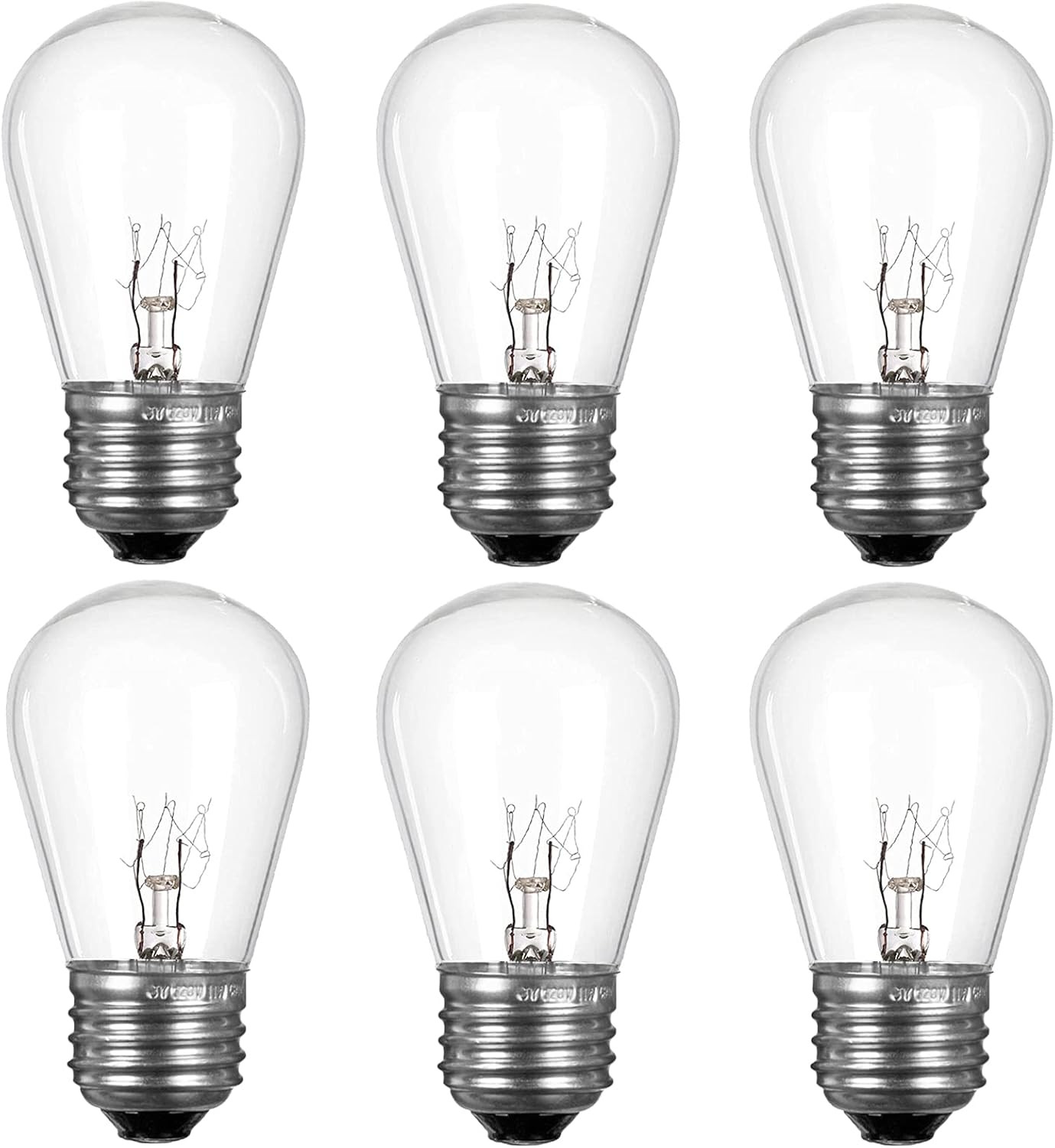 S14 Replacement Light Bulbs for String Lights, 11 Watt E26 Medium Standard Base,