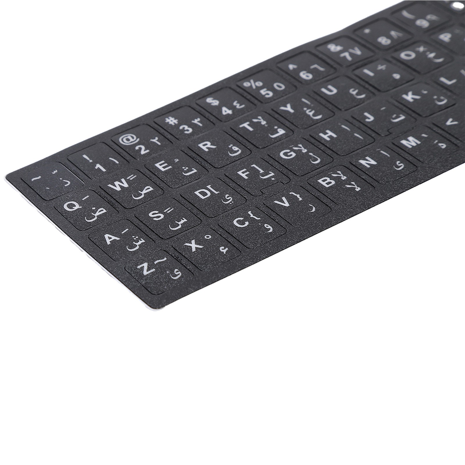 Hot Arabic Keyboard Sticker Waterproof White Letters Notebook Desktop PC