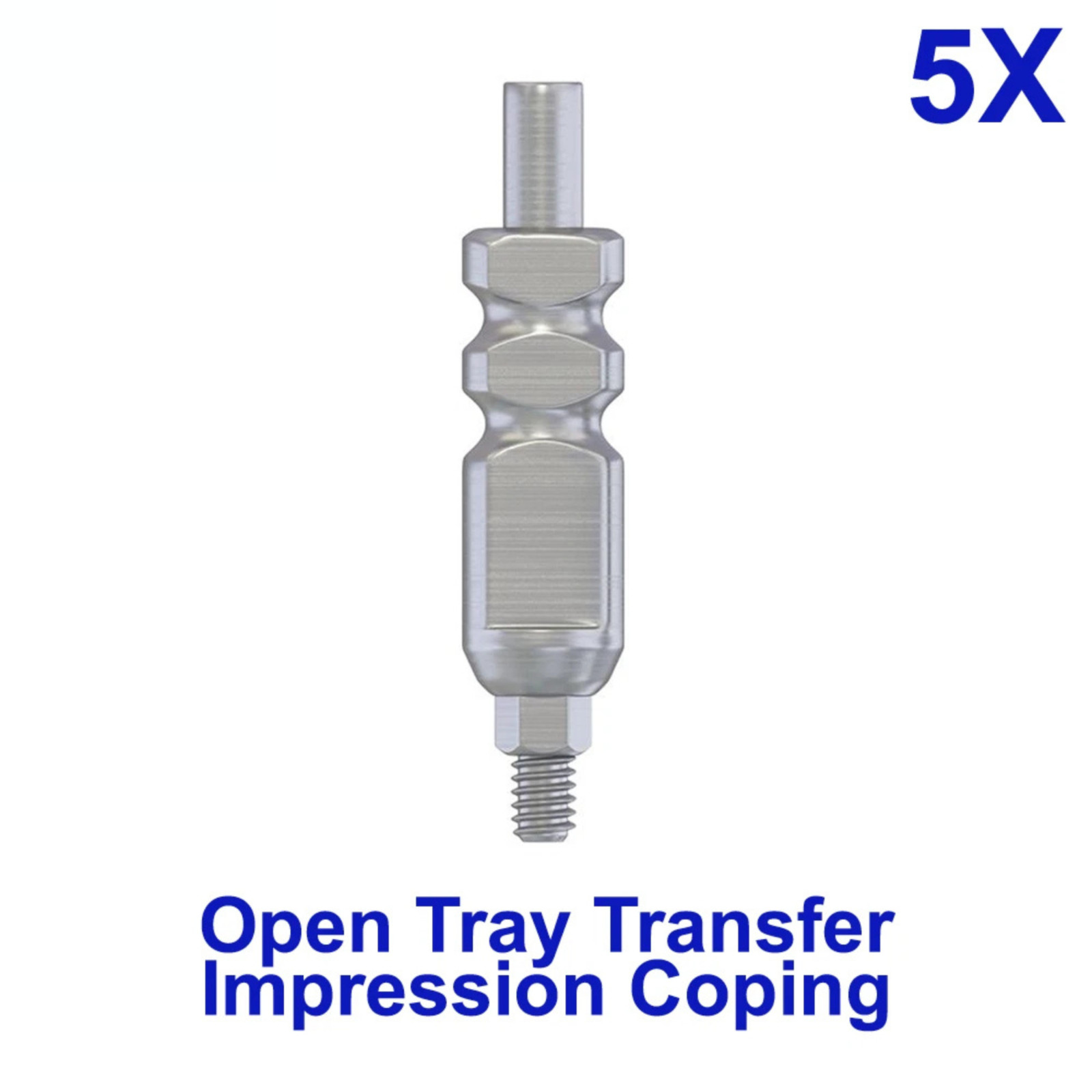 5x Dental Fixture Transfer Impression Coping Prosthetic Open Tray Int Hex