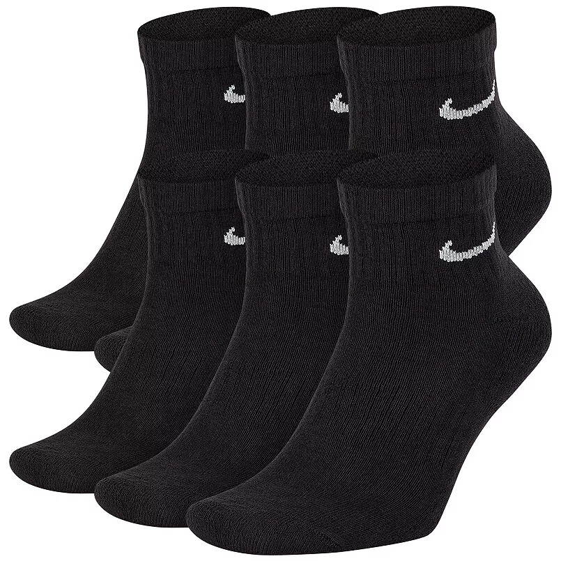 Nike Men's Everyday Dri-Fit Cotton Cushioned 6-Pack Ankle Socks Size- L, XL