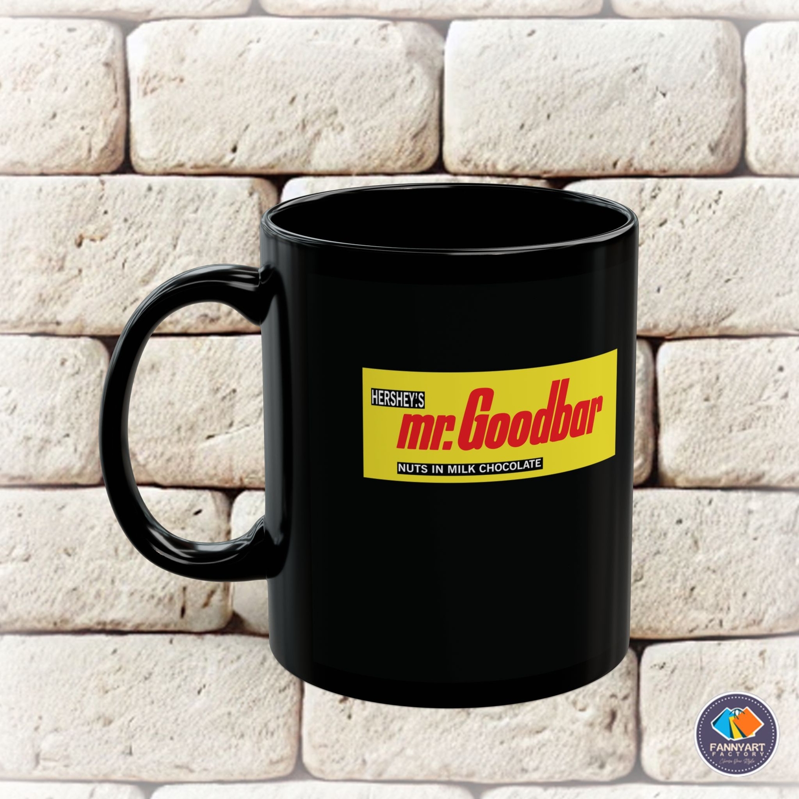 Mr. Goodbar Logo Premium Black Coffee Mug