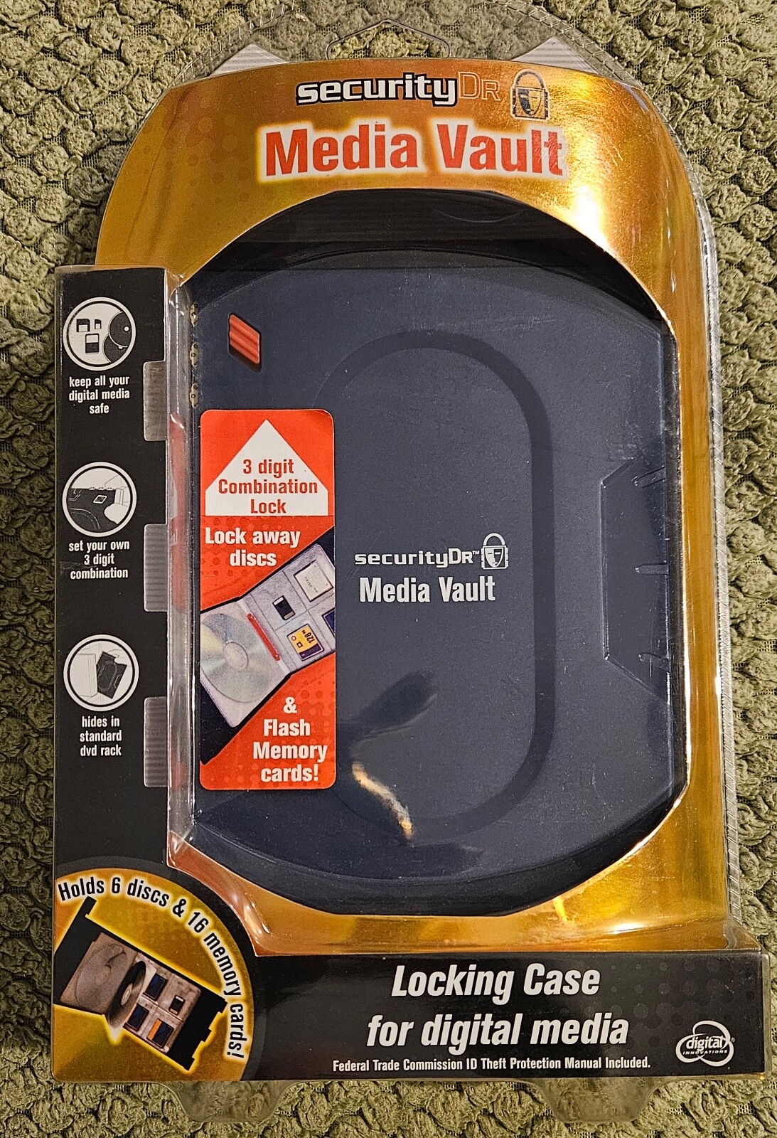 Security Dr Media Vault Locking Case for Digital Media - SET YOUR OWN CODE