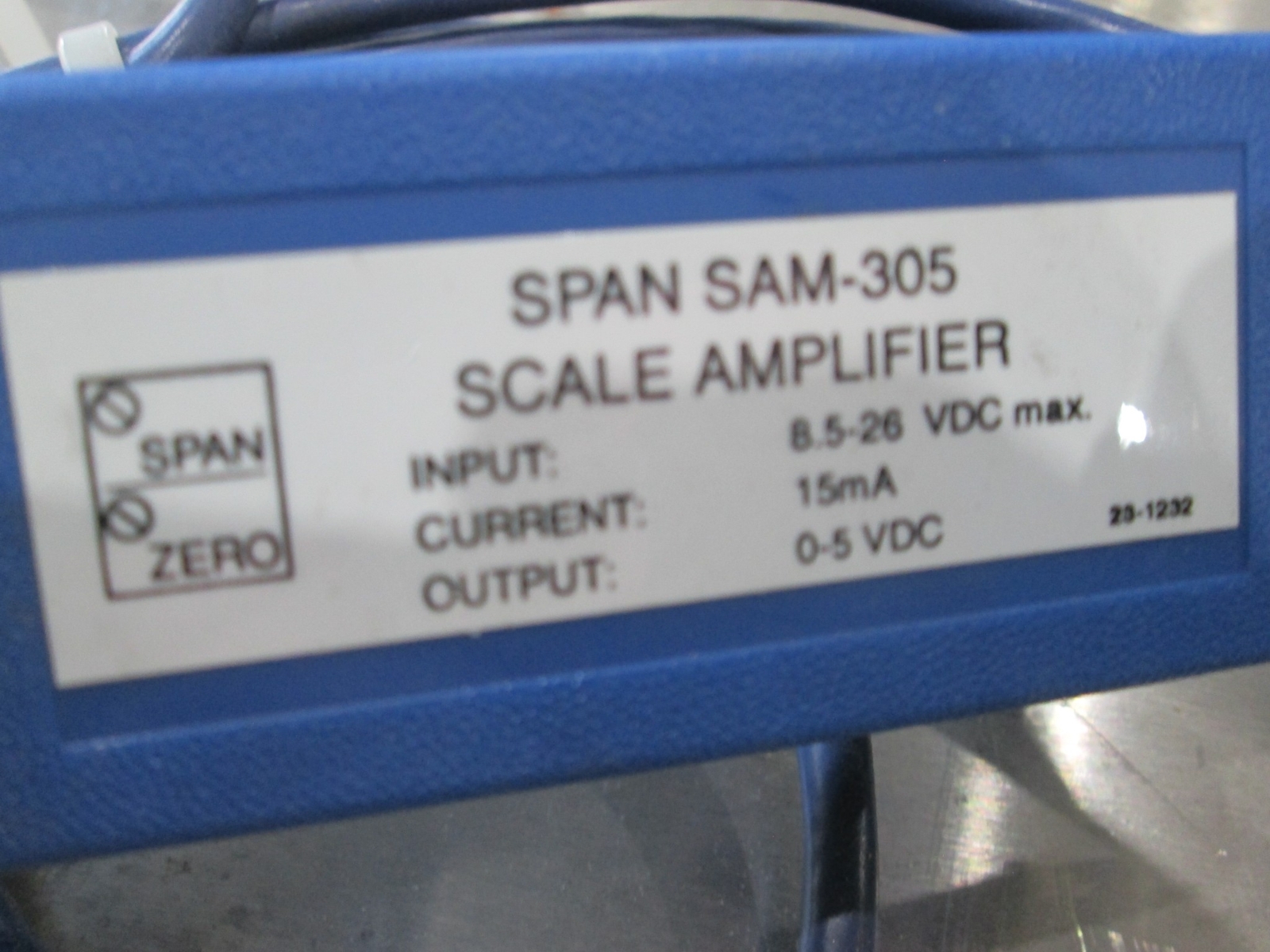 Span, Model GCS-305, 300LB Max Scale w/SAM-305 Scale Amplifier, Used