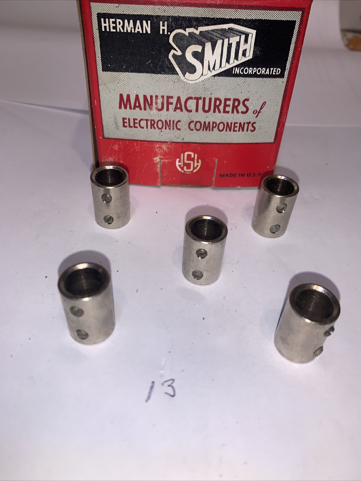 HH Smith #133  1/2” Inch Diameter Coupler 3/4 Inch Length  Quantity Of (5) New