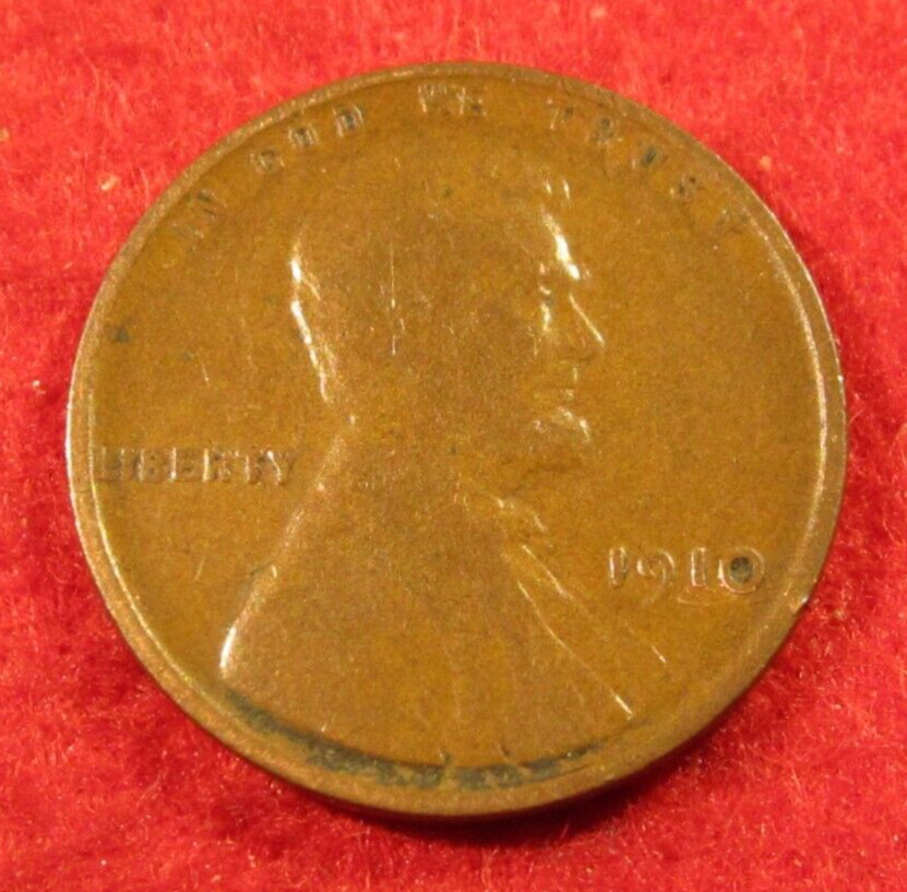 1910 (P) Lincoln Wheat Cent/Penny - G Good to VG Very Good