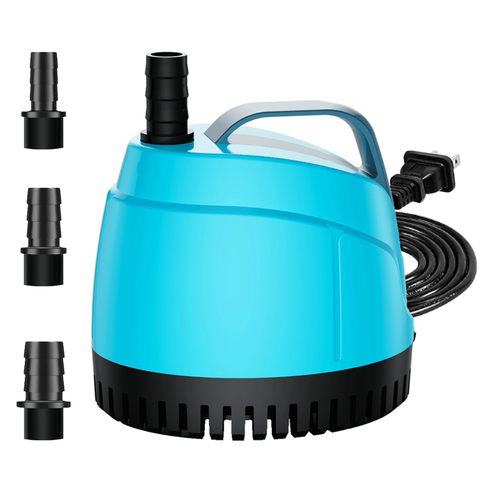 450GPH Submersible Water Pump Ultra Quiet (1700L/H, 25W),Bottom Suction Pond ...