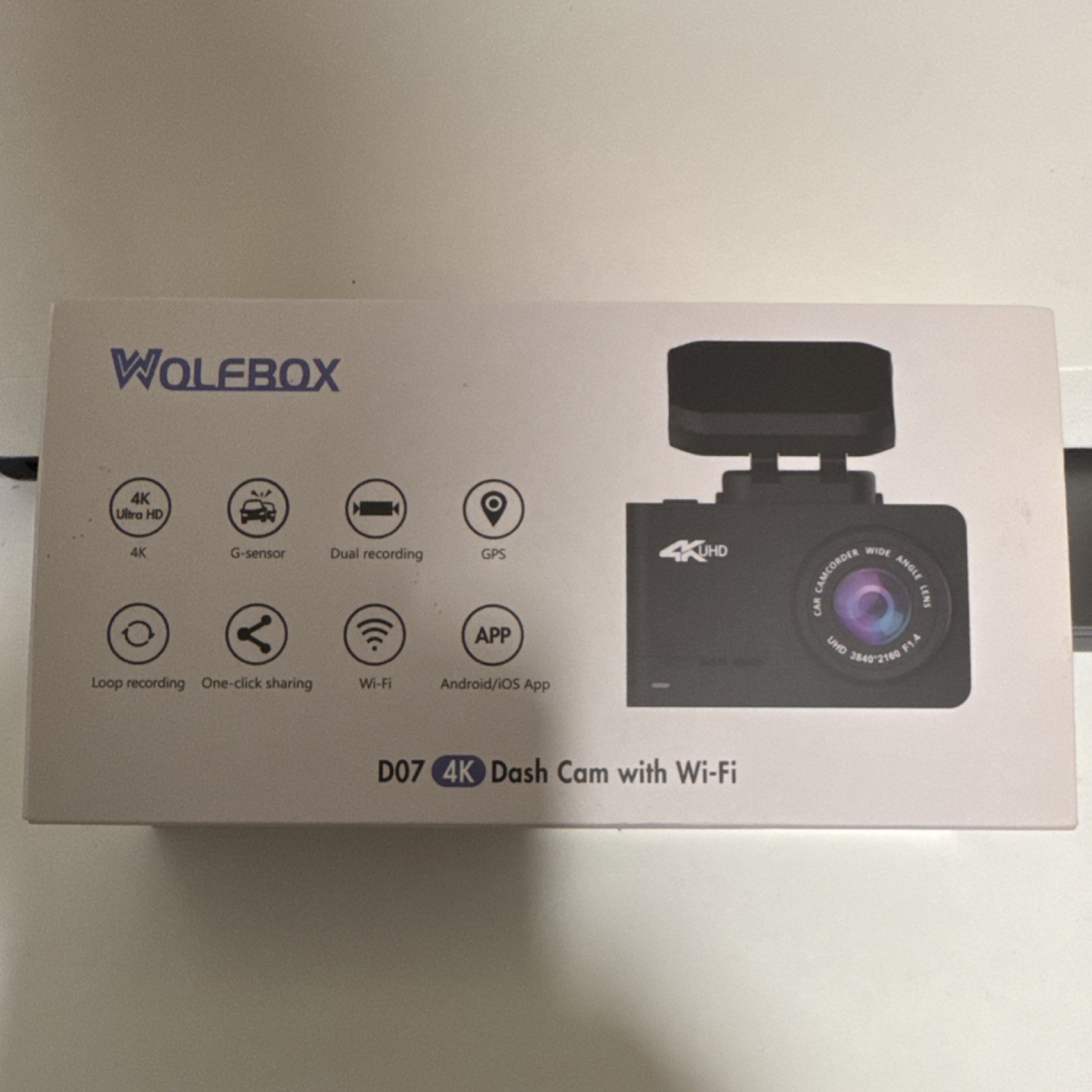 WOLFBOX 4K Dash Cam with WiFi GPS Front and Rear Dash Cam 4K/2.5K 1080P Mini