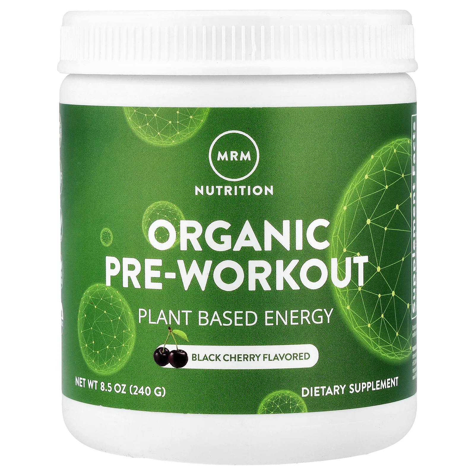 Organic Pre-Workout, Black Cherry, 8.5 oz (240 g)