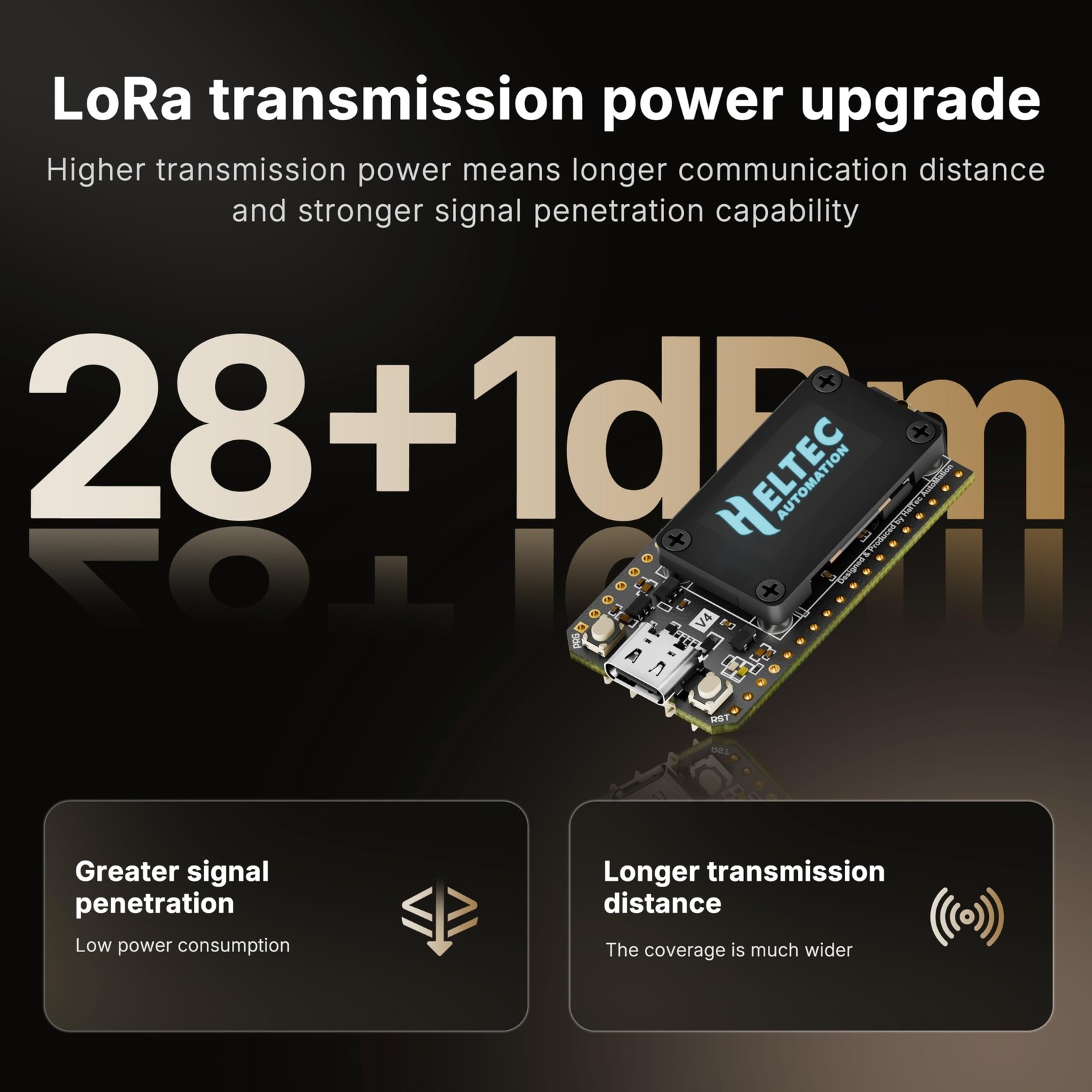Heltec ESP32 LoRa 32 V4 Development Board with OLED Display and L76 GNSS GPS ...