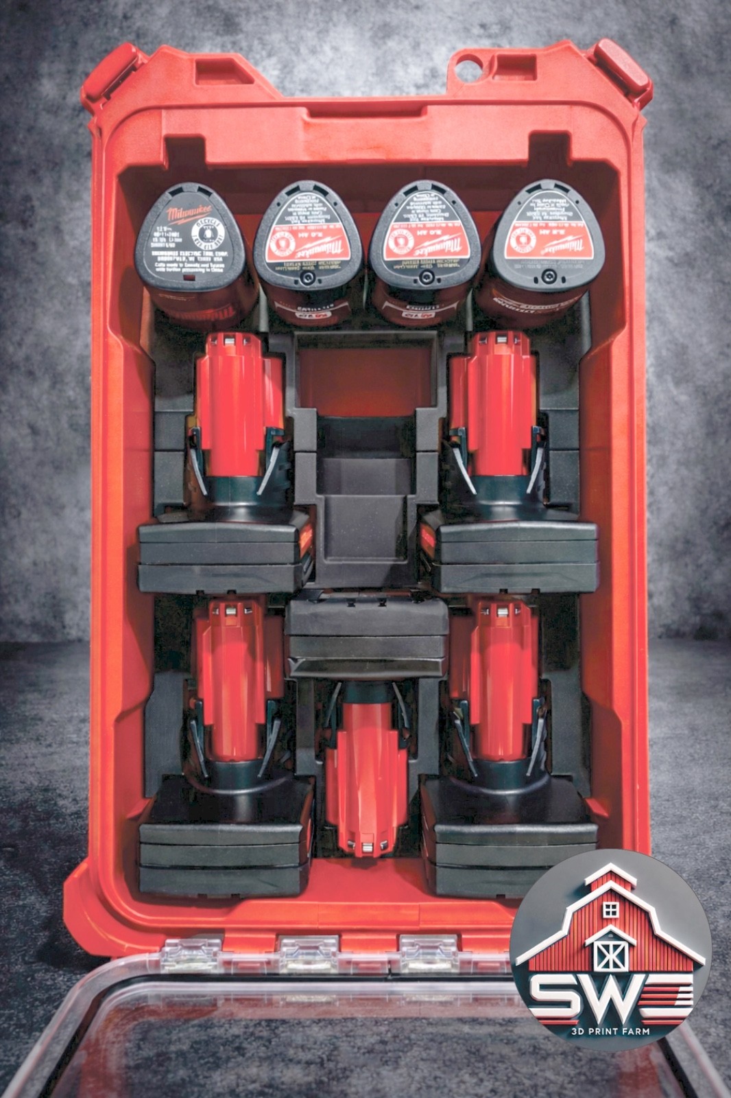 Milwaukee Packou Insert Compatible M12 Battery Storage Insert Organizer