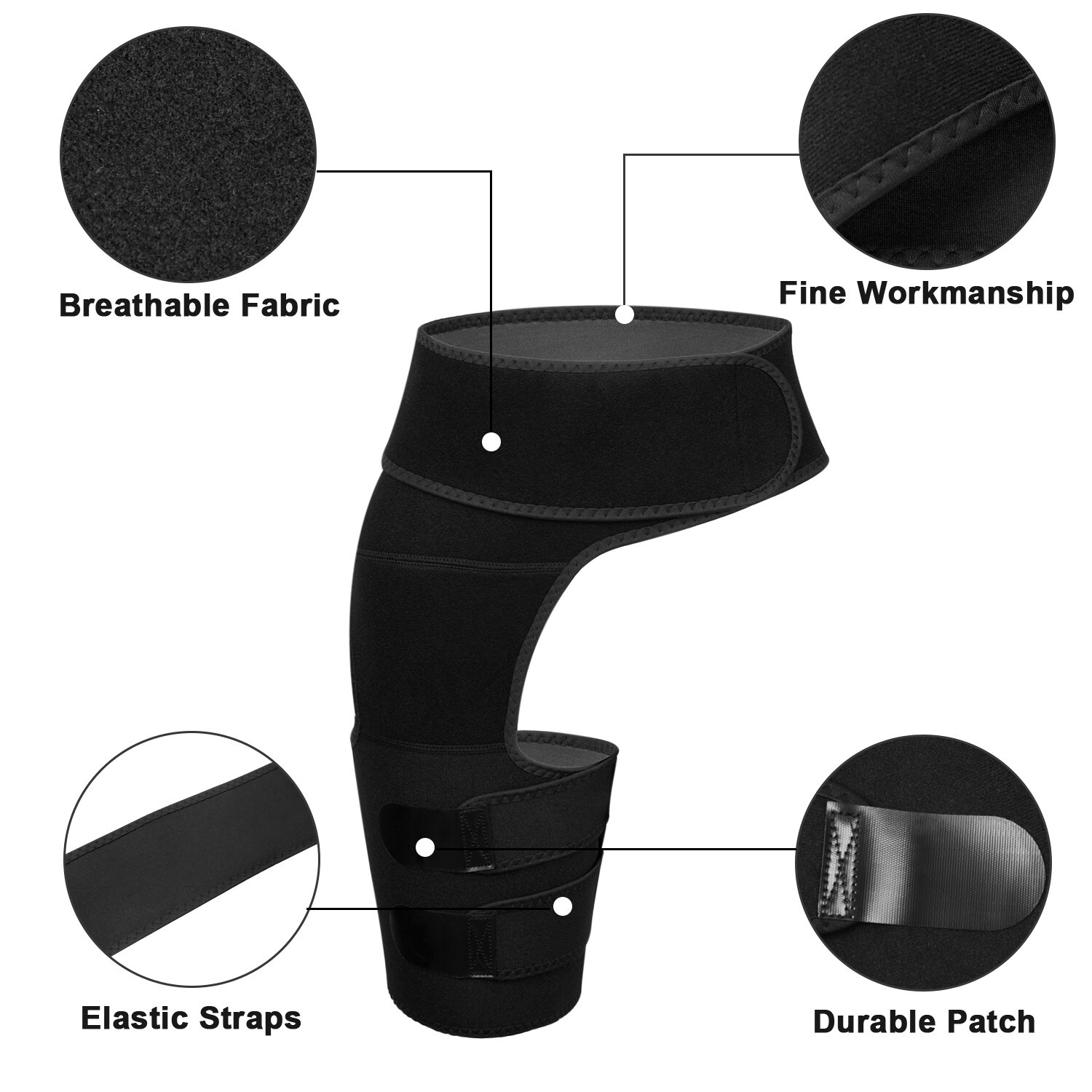 Pain Relief Leg Hip Wrap Thigh Support Brace For Groin Hamstring Injury Sprains
