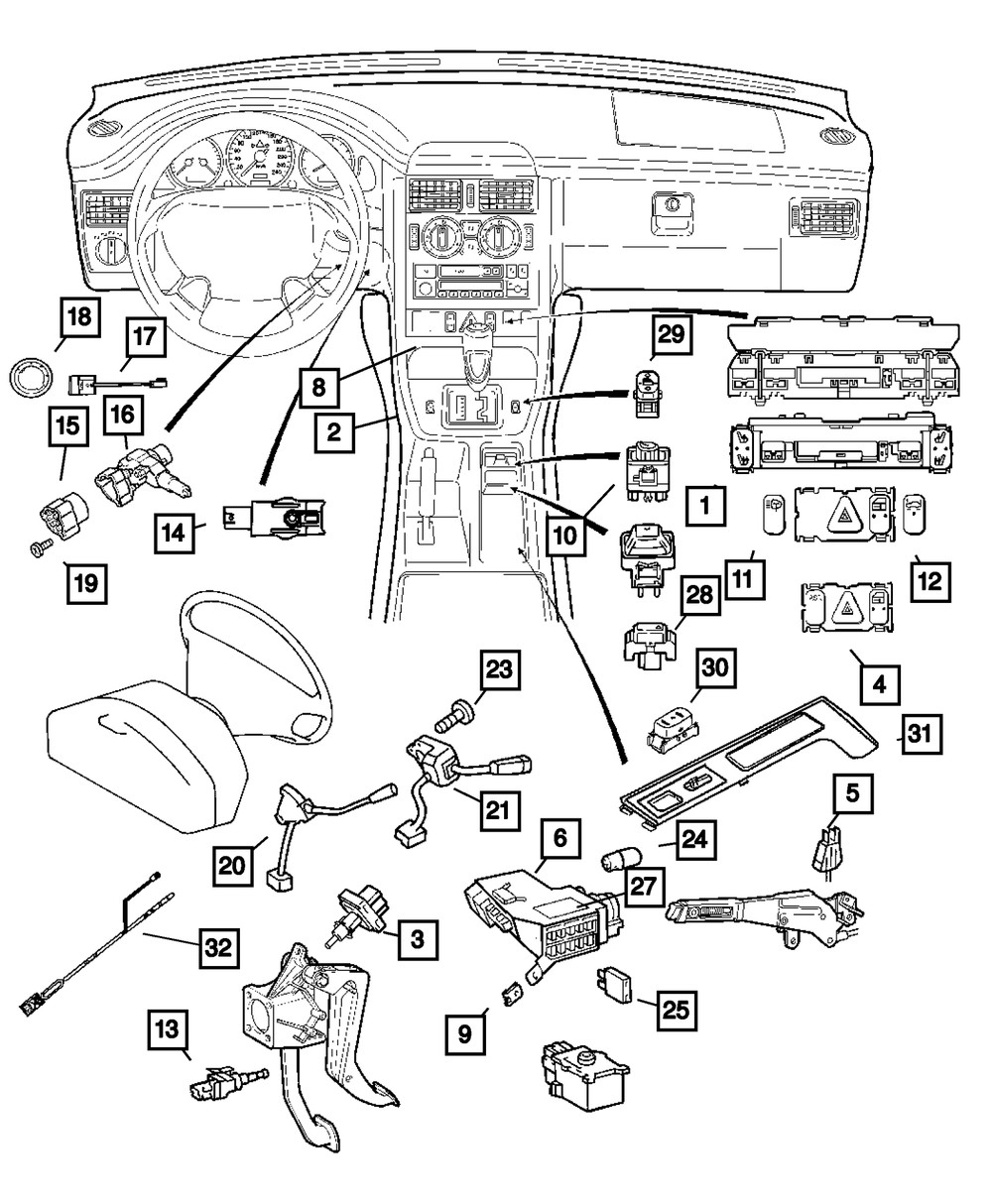 Genuine Mopar Center Console Bezel YB06XZAAA