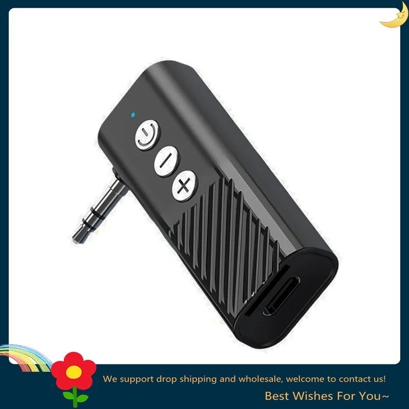 Jack Aux 5.3 Transmitter Receiver Adapter Audio 3.5mm 3-in-1 Wireless Bluetooth