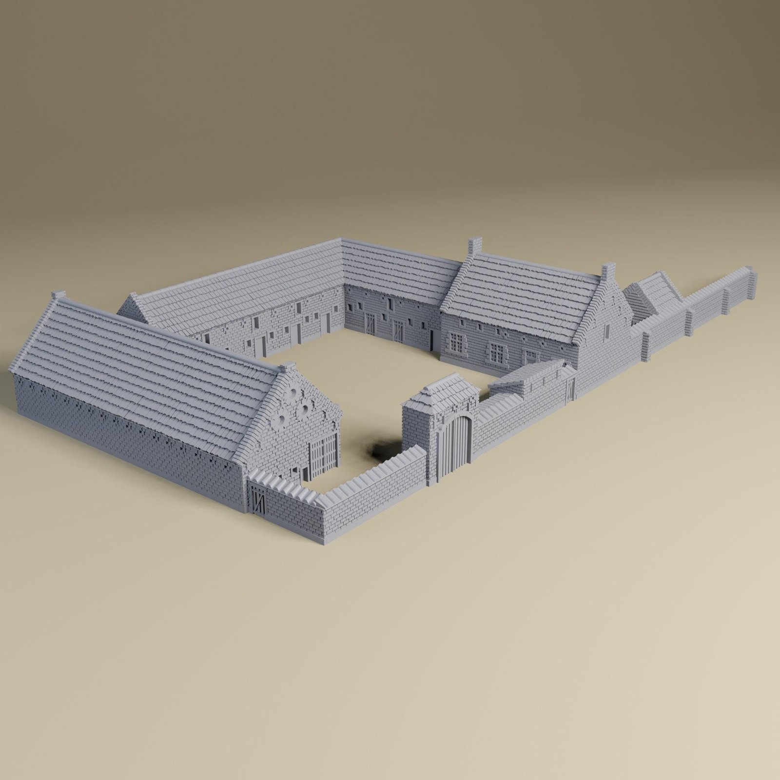 6mm La Haye Sainte Farm 6-12mm Detailed Napoleonic tabletop wargaming terrain