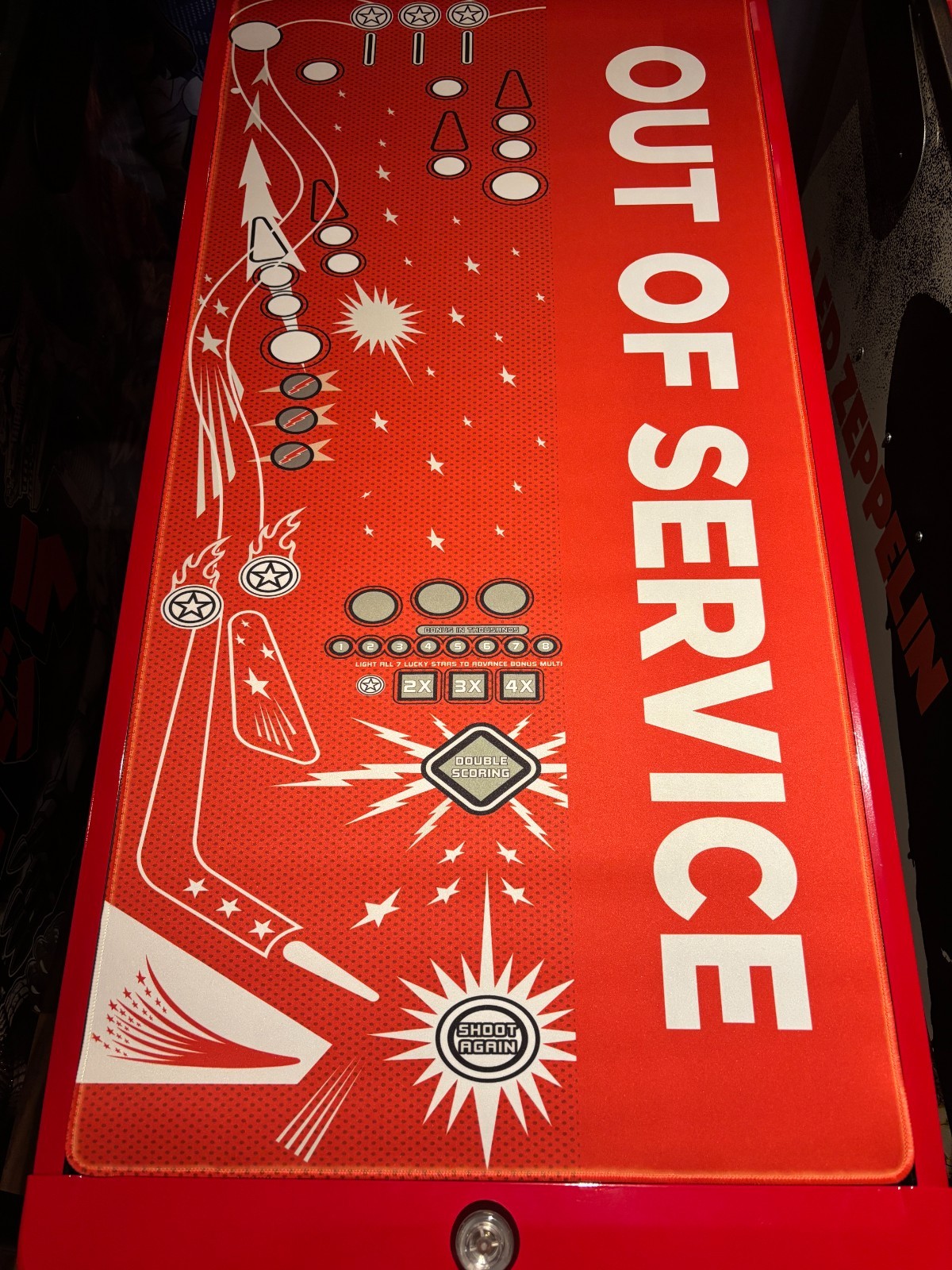 Out of Service Rubber Backed Cover 20.5 x 42 inches',  Pinball Protection