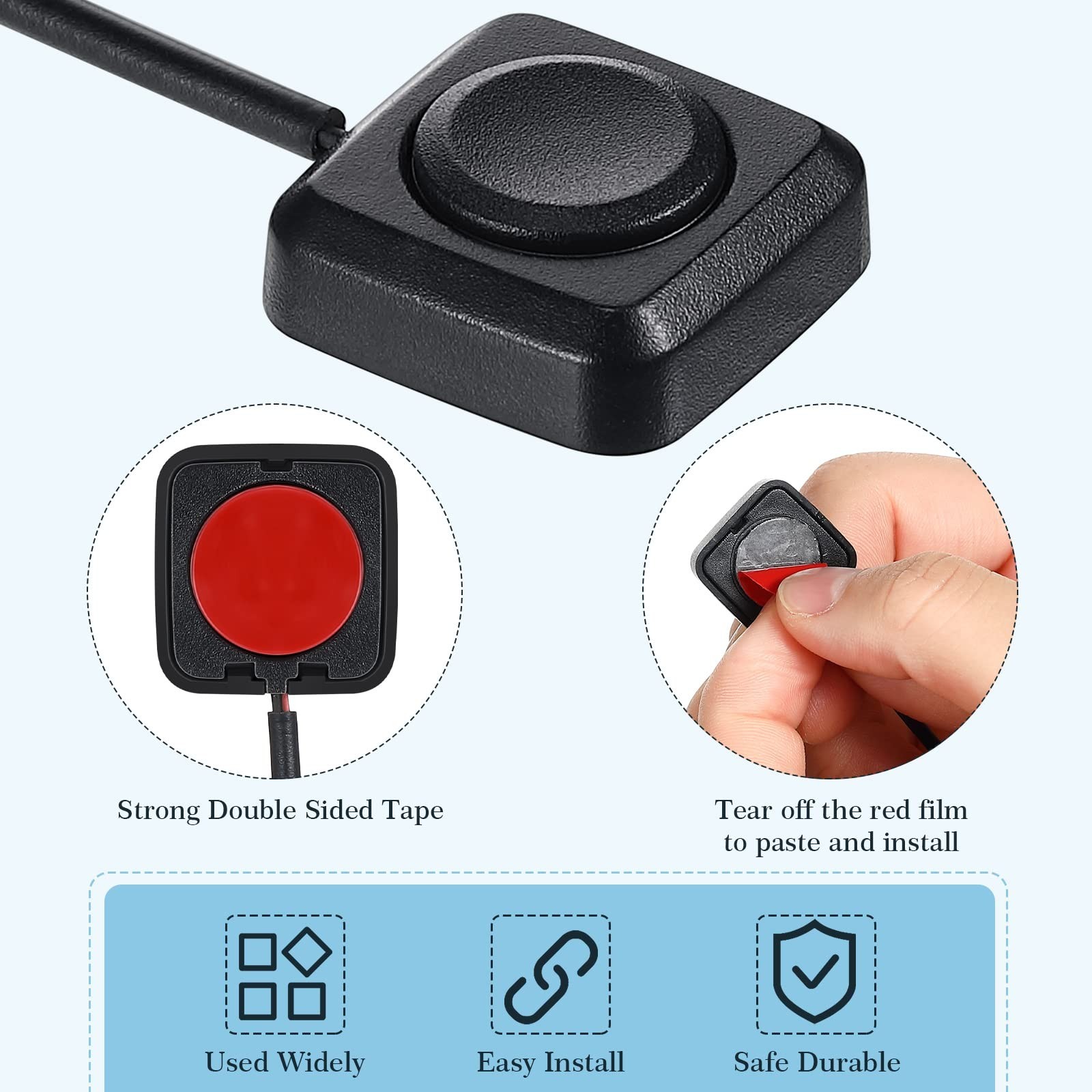LEIFIDE 4 Pcs Momentary Push Button Switch 12v 24v Surface Mount Mini Button ...