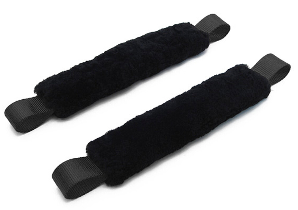 Powertye 41192 1.5" Wide Black Soft-Tye w/Sheepskin Sleeve