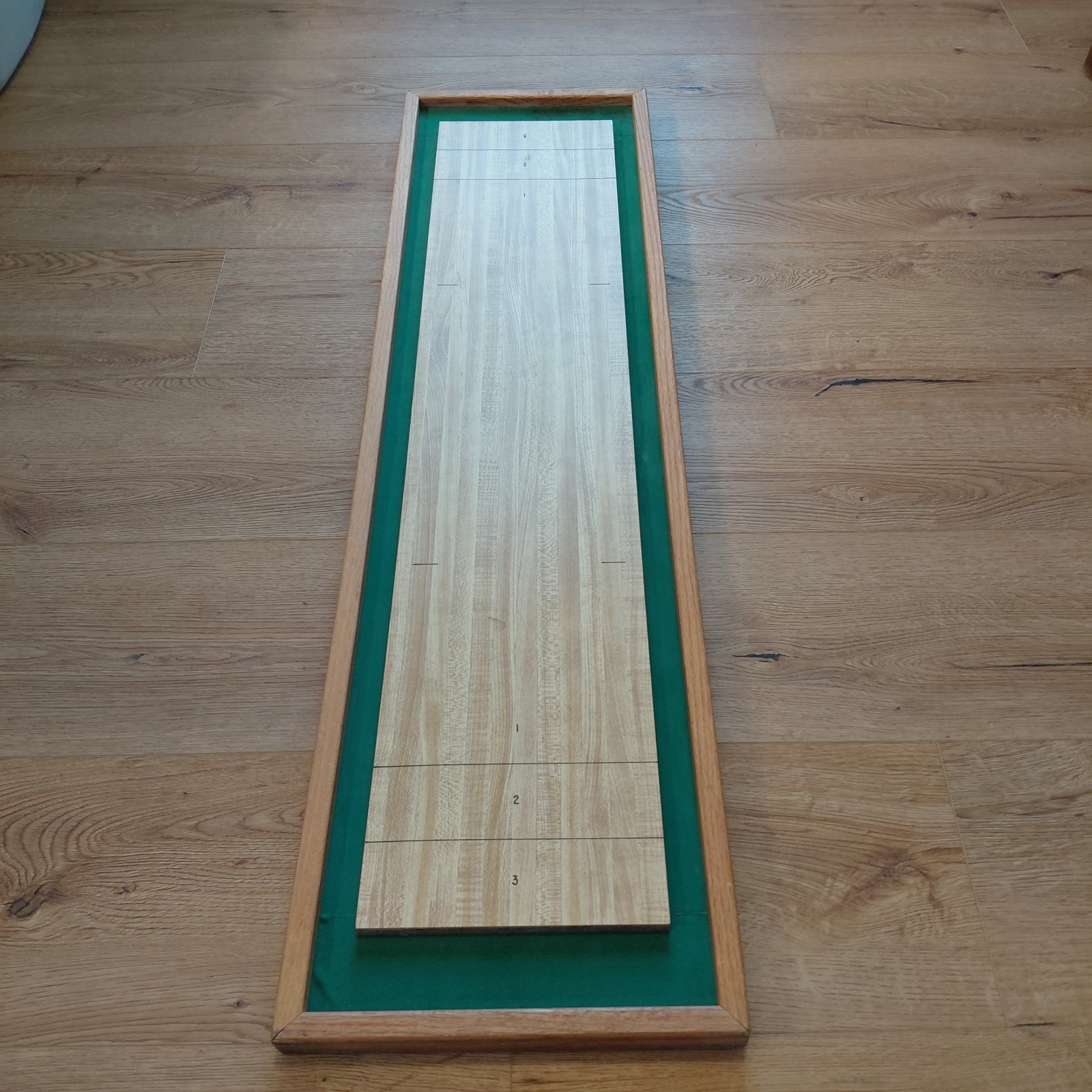 Vintage 48" Mini Shuffleboard Wooden Tabletop Game Board NO Game Pieces Heavy
