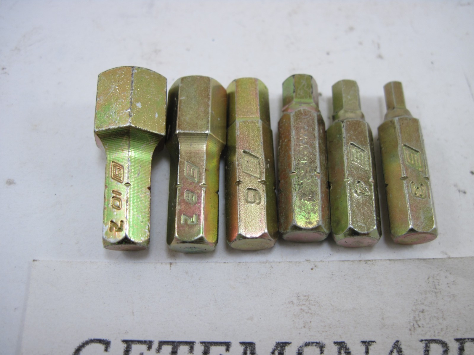 Snap On 6pc Metric 1/4" Hex Bit Set 10mm 8mm 6mm 5mm 4mm & 3mm NEW