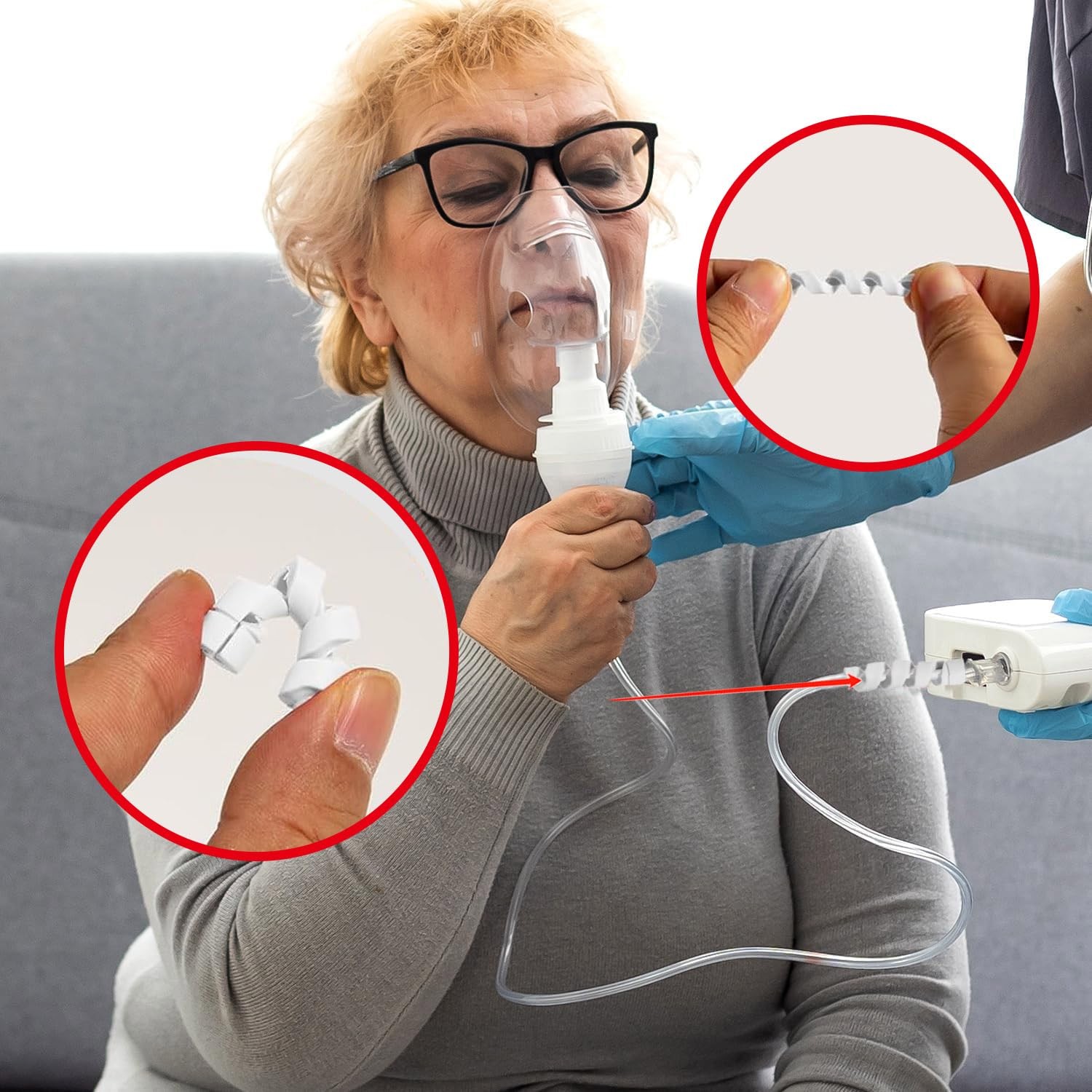 10 Pack Oxygen Tube Support Crimp Straighteners for Kink-Free Hoses