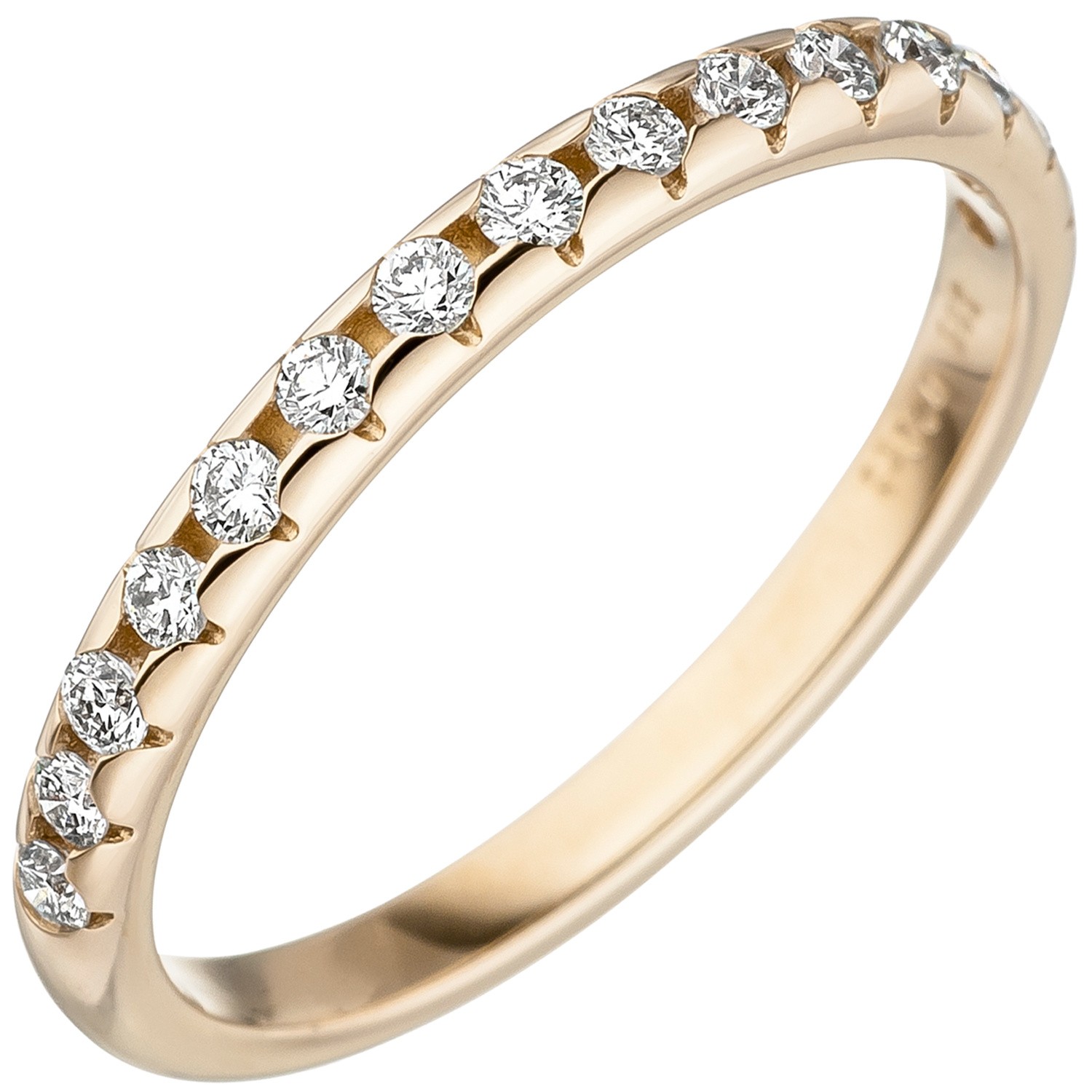 Jobo ladies' ring 585 gold yellow gold 15 diamonds brilliant gold ring diamond ring R