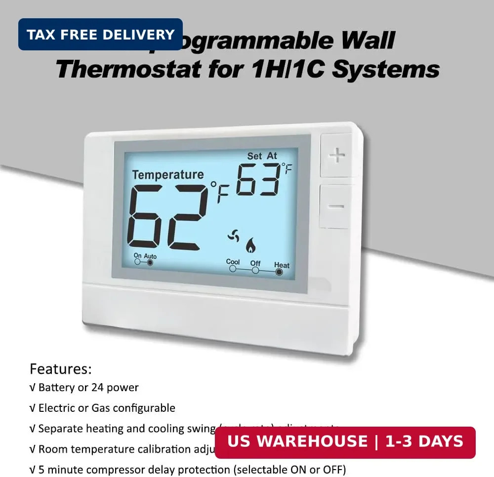 Non-Programmable Thermostat for Conventional Single-Stage Systems, 1 Heat/1 Cool