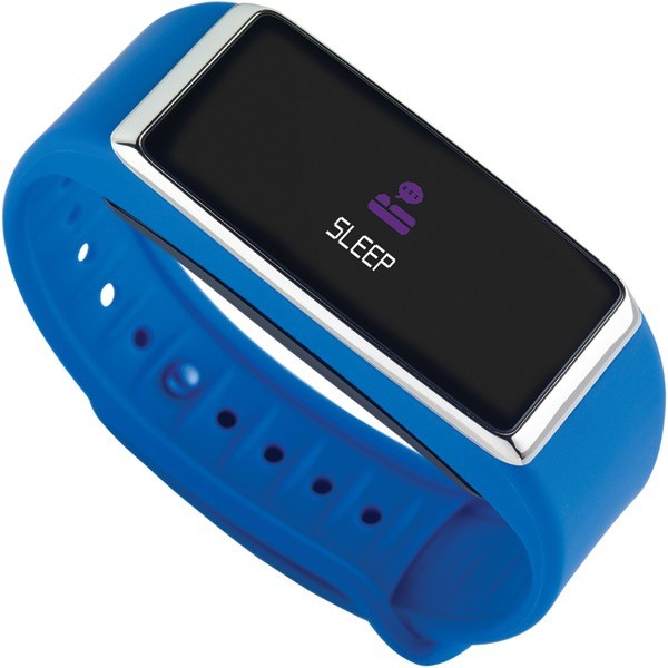 My Kronoz ZeFit2 Pulse Smart Band – Blue/Silver – Fitness Tracker Heart Rate Mon