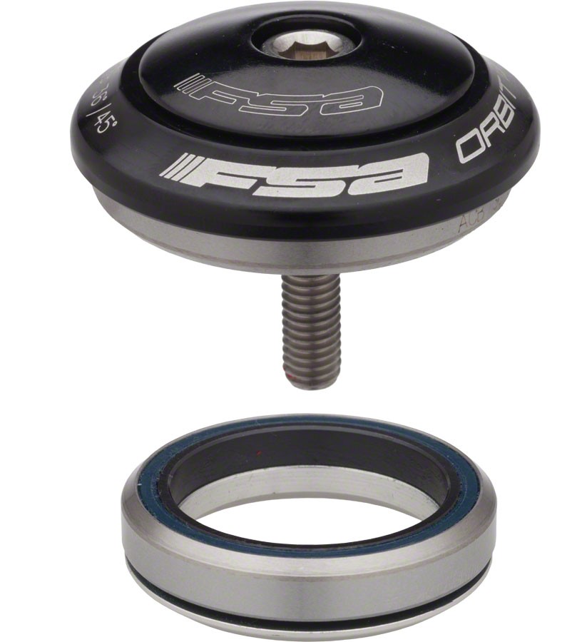 FSA Orbit IS Integrated 1 1/8 36/45 Bearing Black Aluminum, Angular Bearing