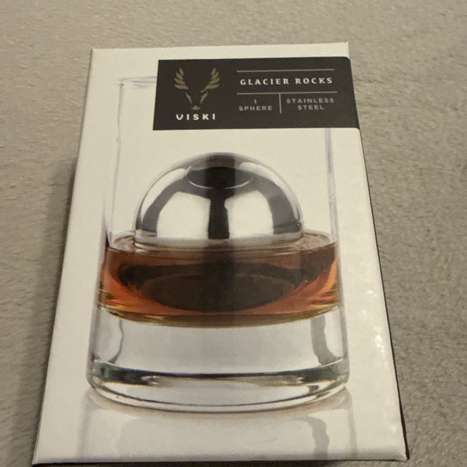Viski Glacier Rocks Stainless Steel Sphere - BRAND NEW in BOX