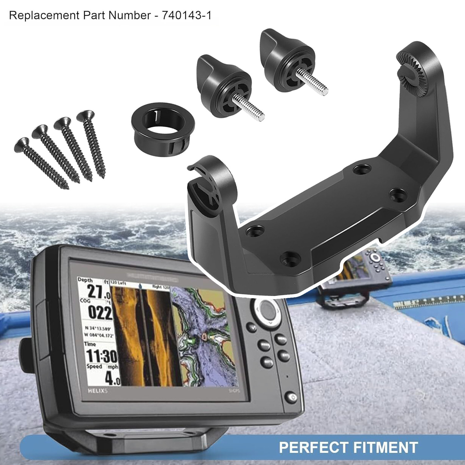 740143-1 Gimbal Mount Kit for Humminbird Helix-5 Series Fish Finders Fits GM H5