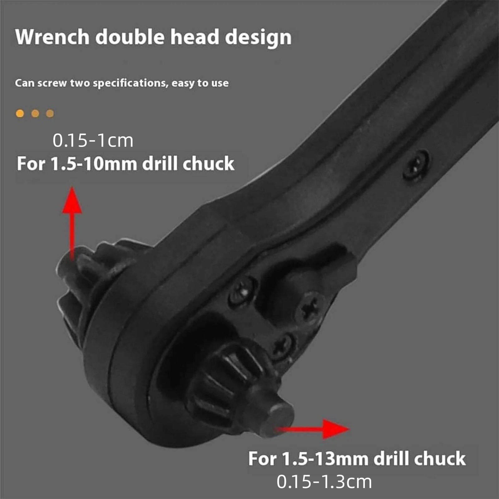 Universal 2-in-1 Ratchet Spanner Chuck Key Replacement Set for Various Drills