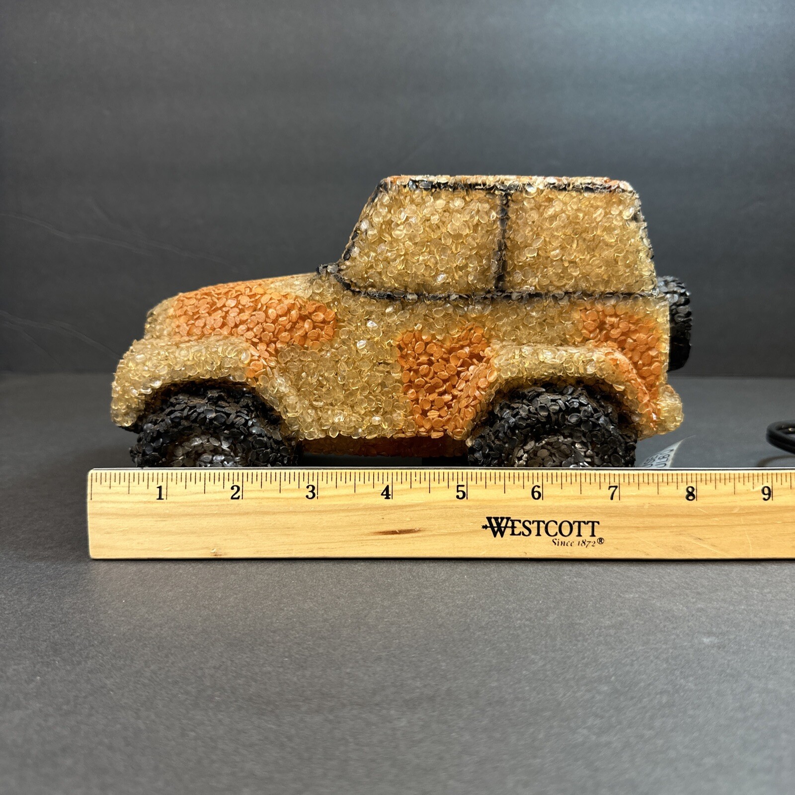 Melted Popcorn Plastic Jeep Night Light Desk Lamp EUC Off Roading Fourwheeling