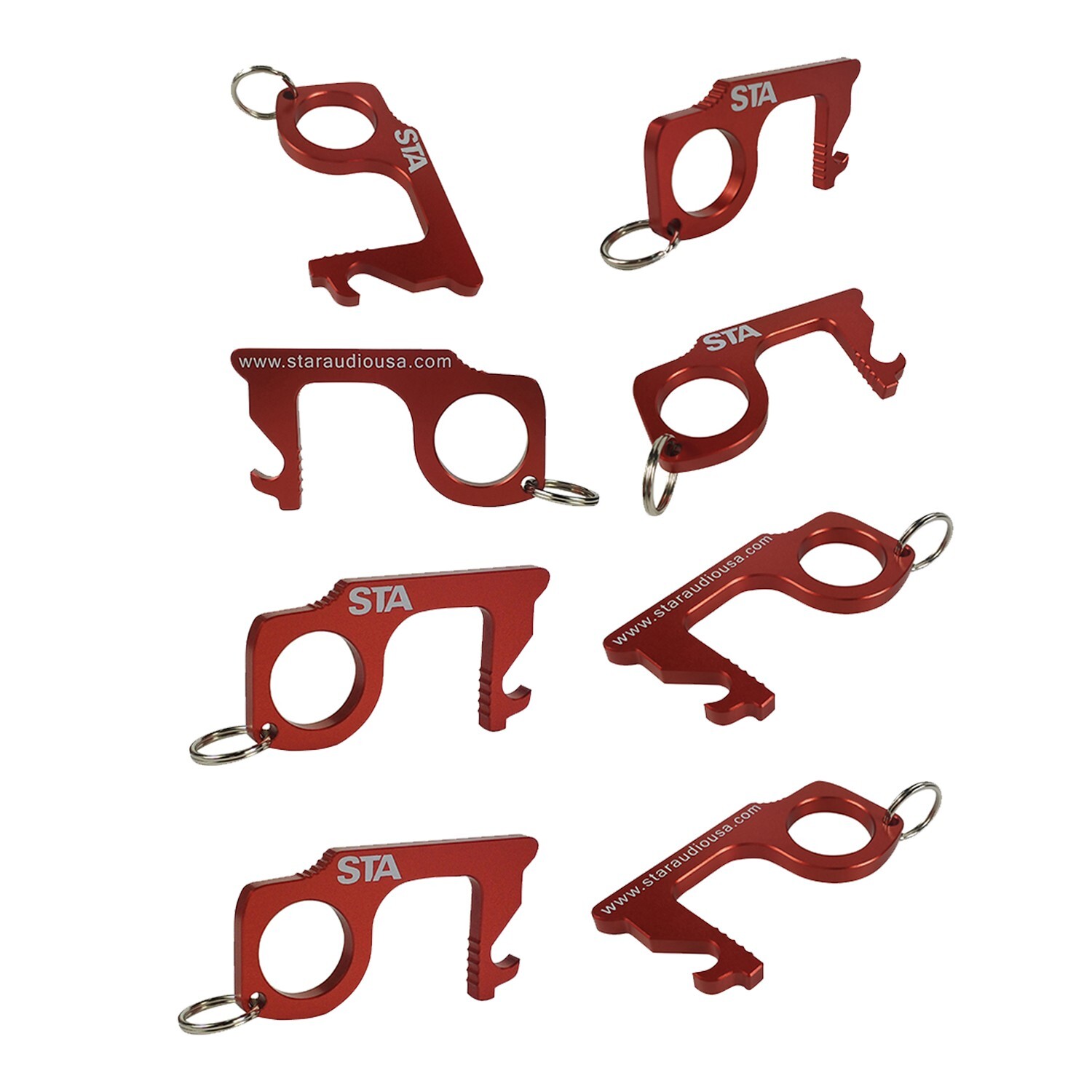 8Pcs Contactless Keychain Anti-Microbial Keychain No Touch Hand Tool Door Open