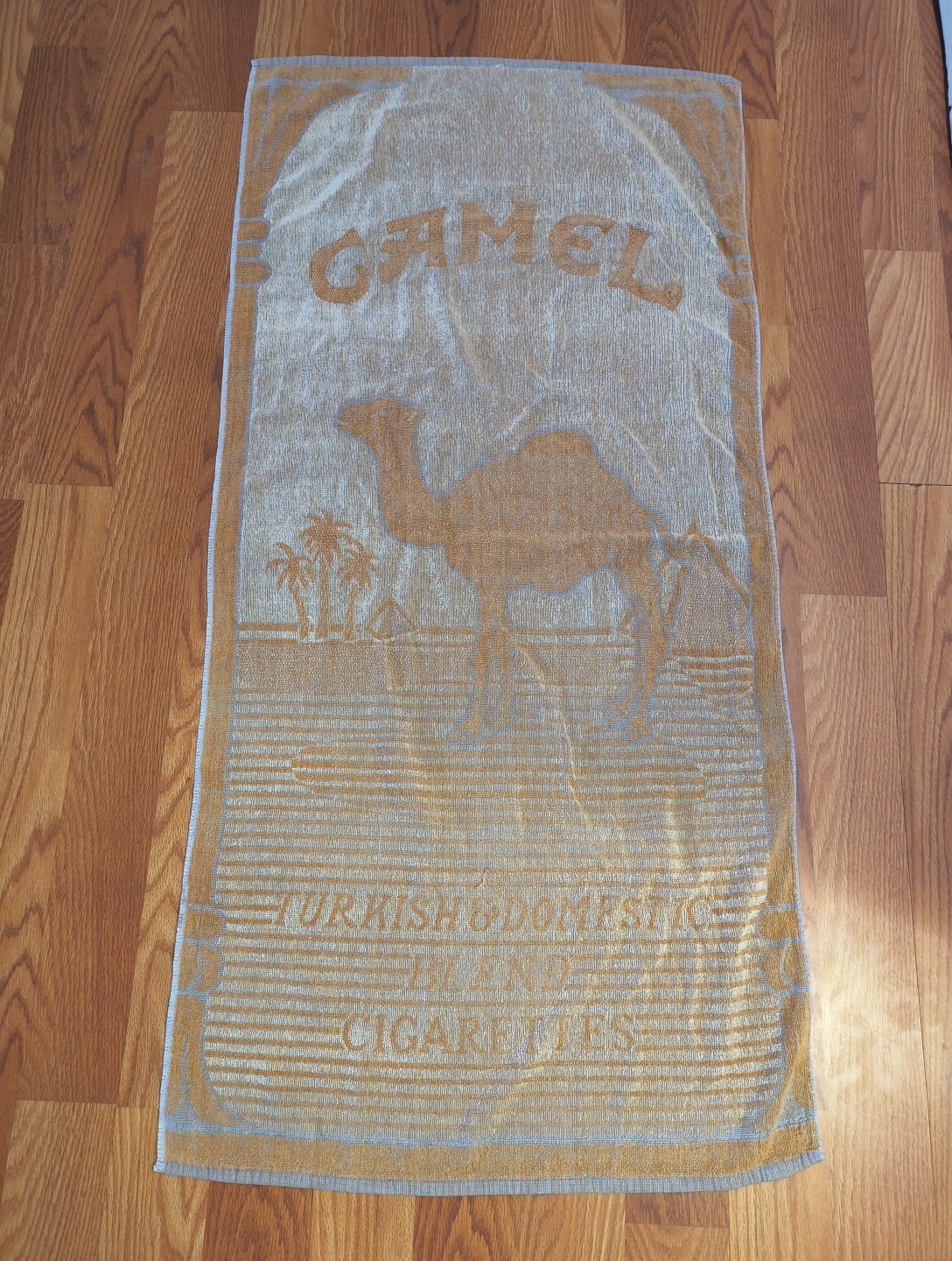 Vtg Camel Blend Cigarette Beach Towel R.J. Reynolds Tobacco Company Hong Kong