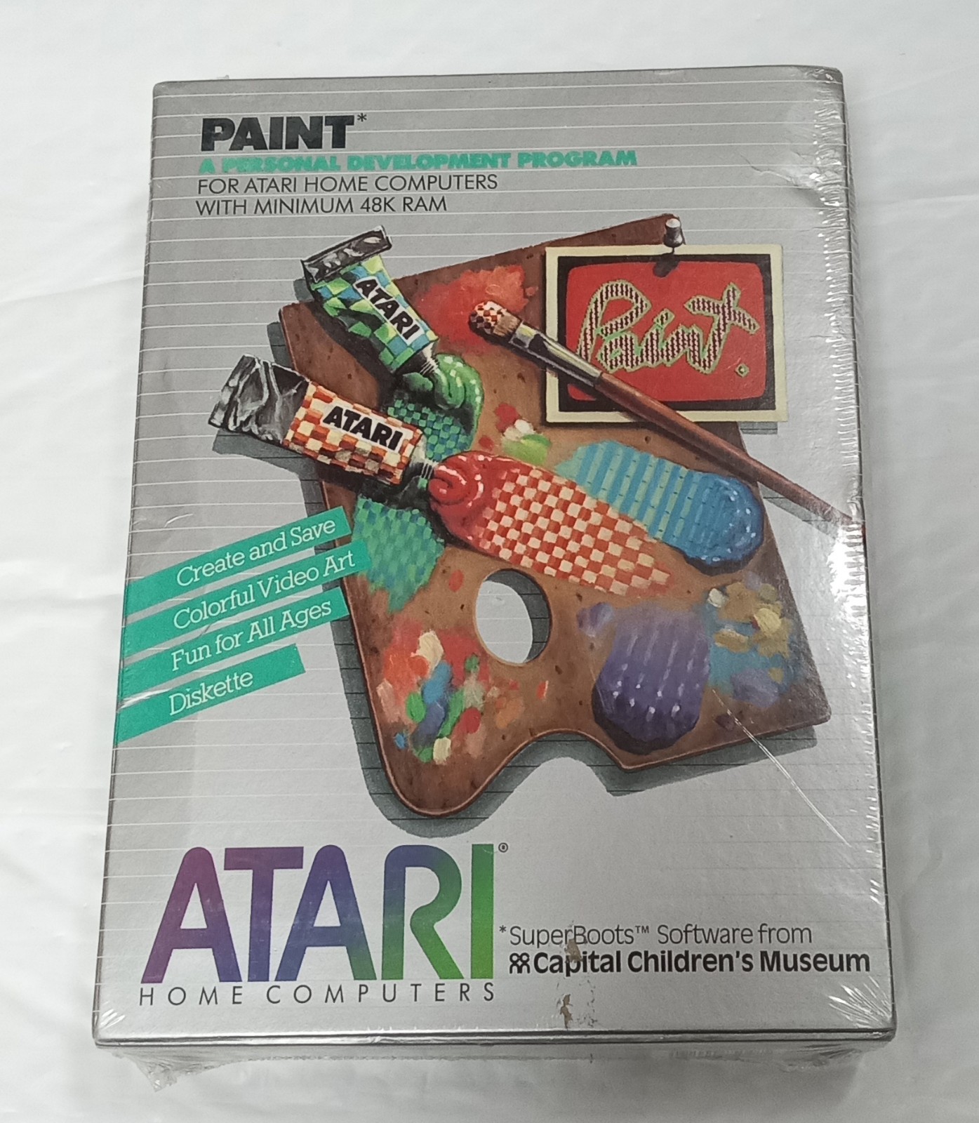 Atari Paint SuperBoot's Software Capital Children's Museum 5.25 1983 NEW SEALED